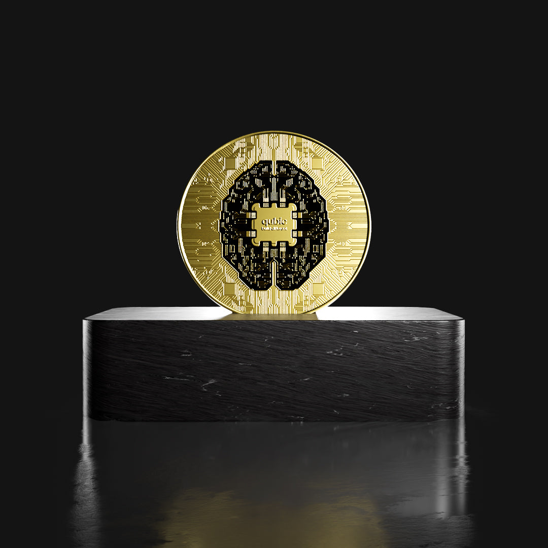 physische qubic münze, physical qubic coin, qubic münze, qubic gold coin